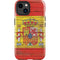 Spain Flag Dark Wood iPhone 14 Plus Impact Case